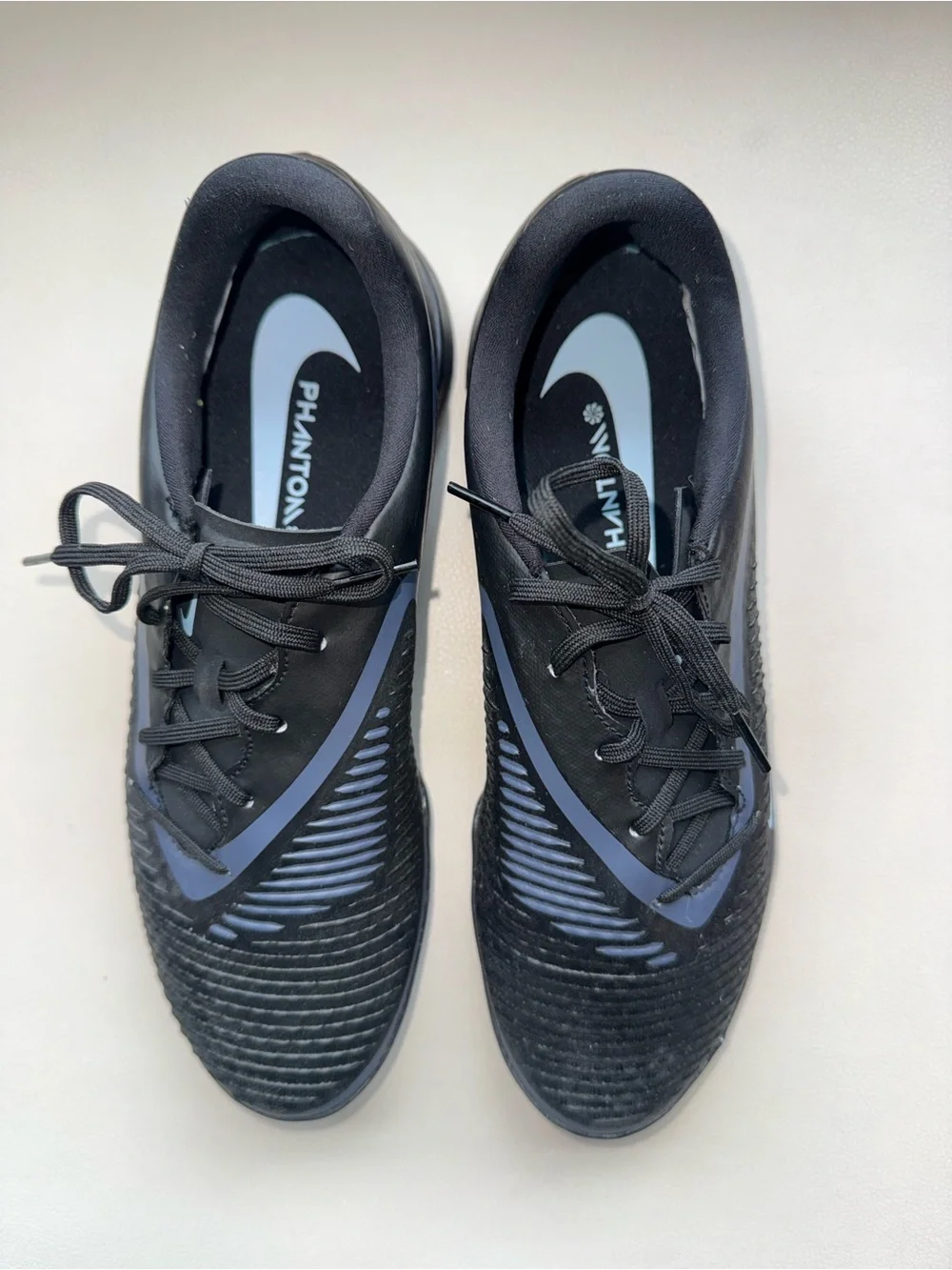 Nike Phantom 6 Low Academy Turf Shoes - Black & Light Blue